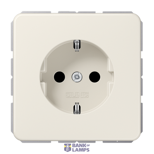 SCHUKO socket, 16 A 250 V ~, without claws, duroplast, CD series, white image 1