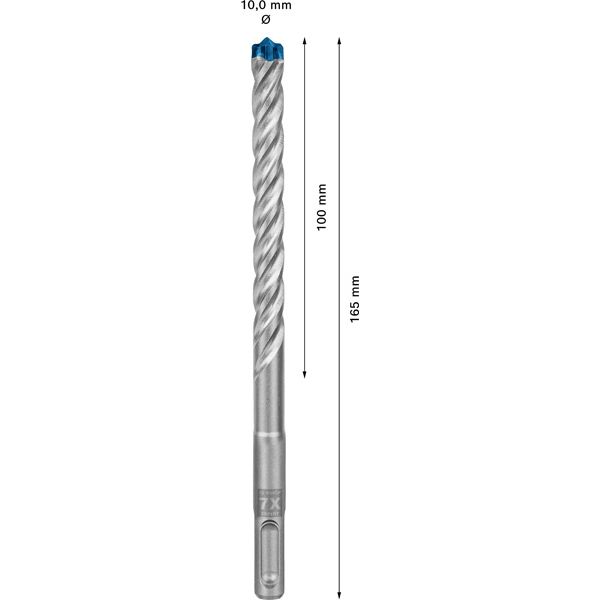 EXPERT SDS plus-7X Hammer Drill Bit 10 x 100 x 165 mm, 50-pc image 1