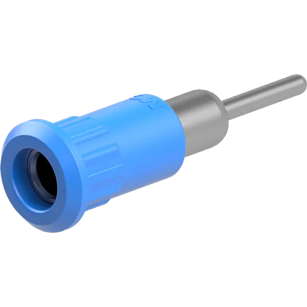 4 mm socket, round plug connection, mounting Ø 8.2 mm, blue, 64.3011-23 image 1