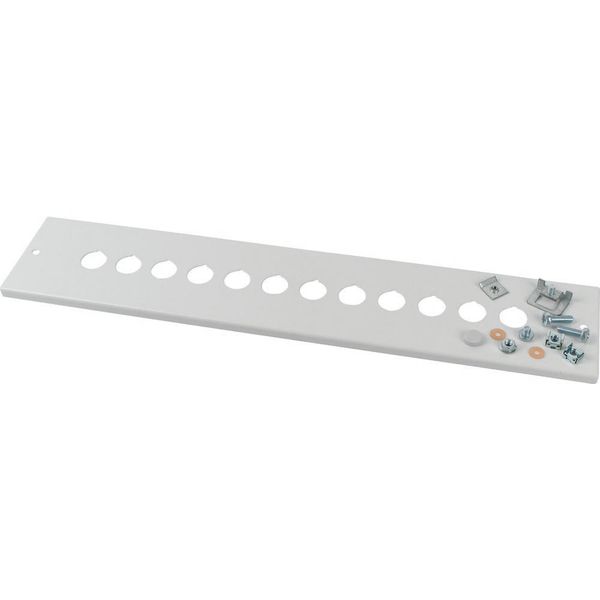 XME0404CI Front cover, +mounting kit, for 9xRMQ, HxW=100x425mm, grey image 2