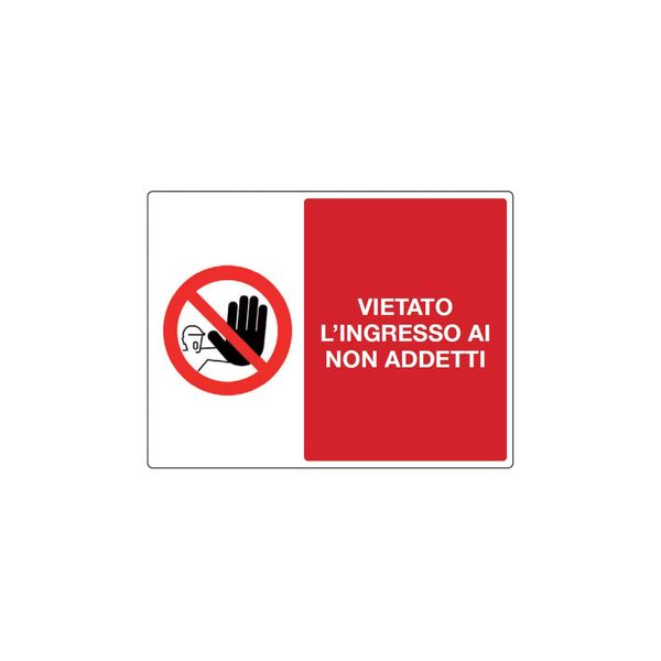 Adhesive forex tag Vietato ingresso ai non addetti image 1