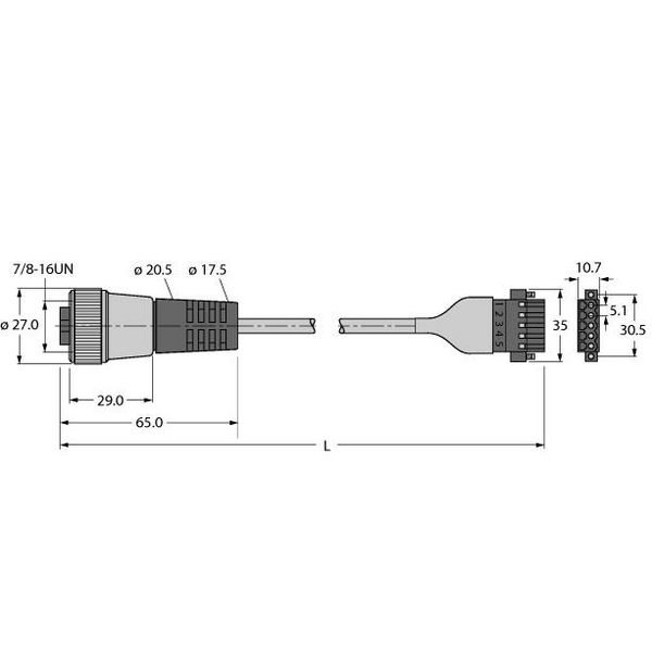 Bus Cable for CAN (DeviceNet, CANopen) TPU Cable Jacket   RKM CBC5 5723-1M image 1