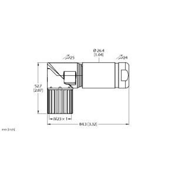 Field-Wireable Connector Female M23 × 1, Angled   FW-CWKSM1717-P-C-0314 image 1