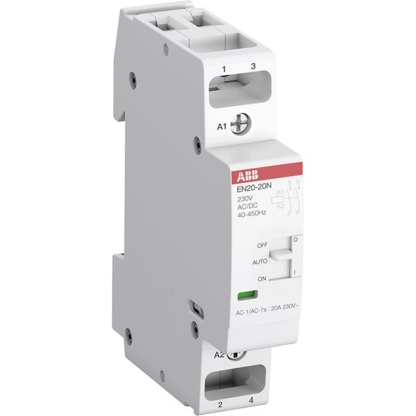EN20-20N-01 Installation Contactor (NO) 20 A - 2 NO - 0 NC - 24 V - Control Circuit 400 Hz image 1