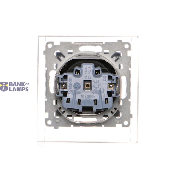 Double socket with earthing and shutters, black matt, 16A image 1