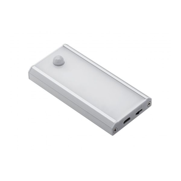 LED luminaire COMA PIR, rechargeable, white image 1