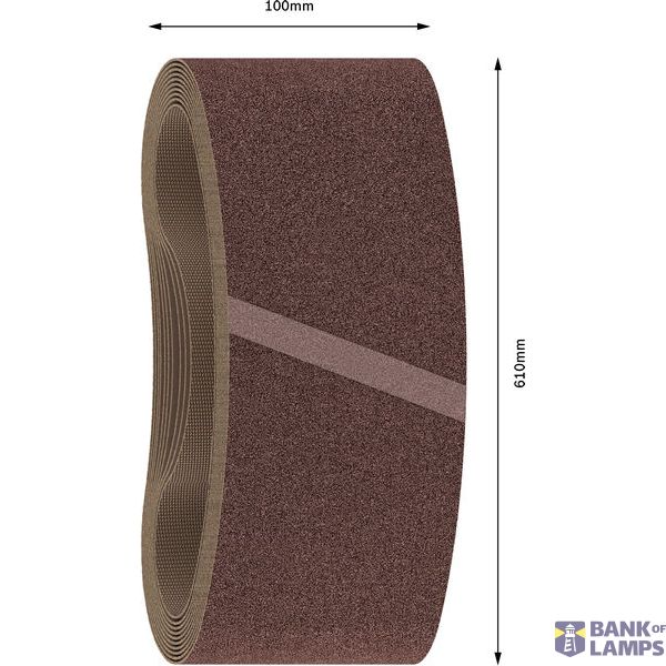 10-piece X440 sanding belt set 100 x 610 mm, 100 image 2