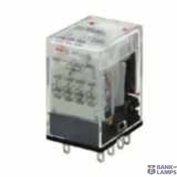 Relay, plug-in, 14-pin, 4PDT, 6 A, mechanical & LED indicators, 24 VAC MY4 5505M image 3