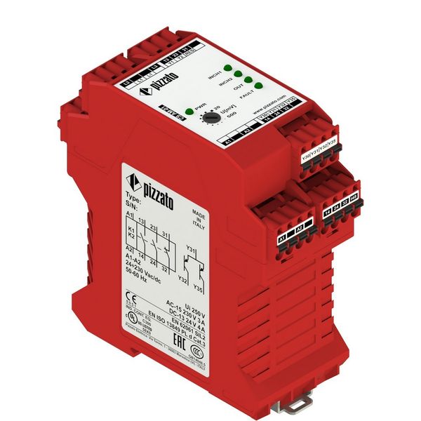 Standstill monitor safety module, 2NO+1NC, category 3 image 1