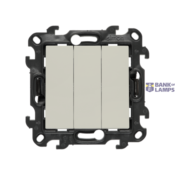 SOON ON SALE, Triple switch, (module), Simon 24, IP20/IP44, 10AX, cashmere image 1