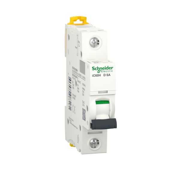 Miniature circuit-breaker, Acti9 iC60H, 1P, 6 A, D curve, 10000 A (IEC 60898-1), 15 kA (IEC 60947-2) image 5