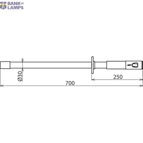 Insulating stick f. PHE4 with plug-in coupling D 30mm L 700mm image 2