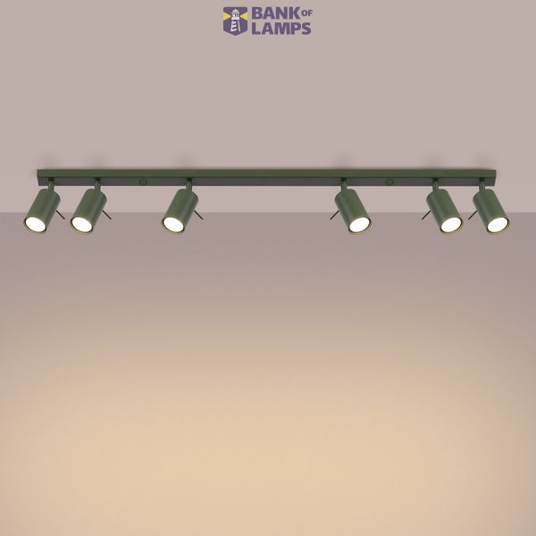 RING CEILING LAMP 6L OLIVE GREEN 6XGU10 image 7