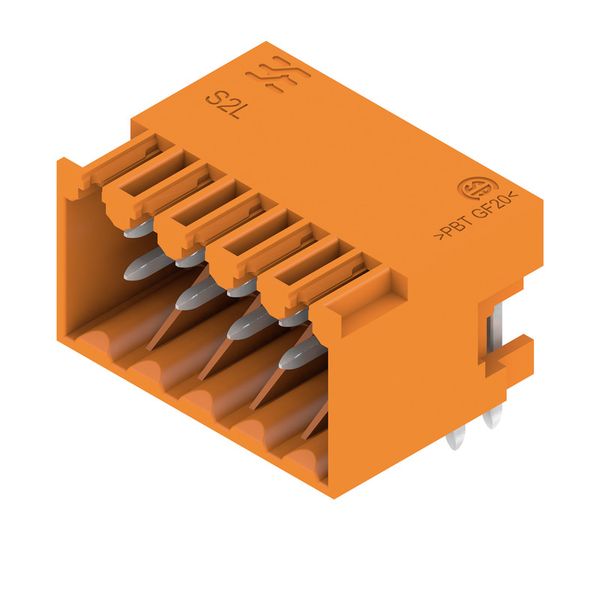 PCB plug-in connector, male header, closed side, THT solder connection, 3.50 mm, Number of poles: 10, 90°, Solder pin length (l): 3.5 mm, tinned, orange, Box image 2