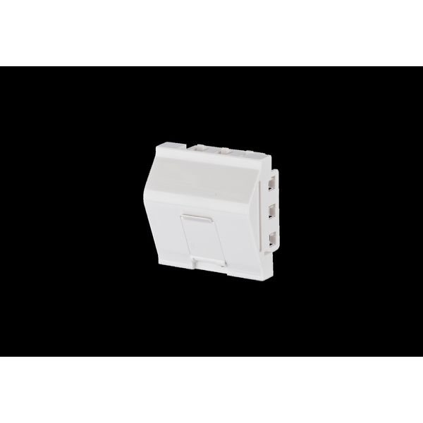 Keystone wall outlet 45x45 mm 1 port unequipped, pure white RAL 9010 image 2