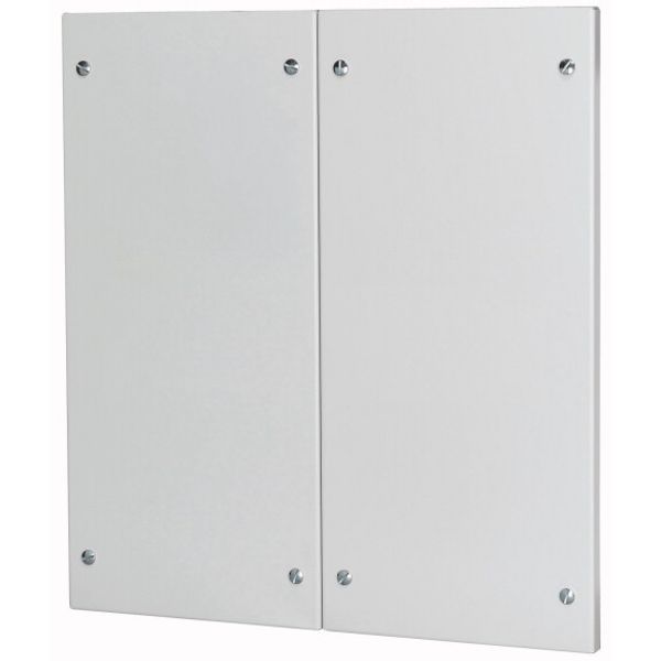 XMC060802 Snap-on cover, closed, HxW=650x800mm, divided, grey image 1