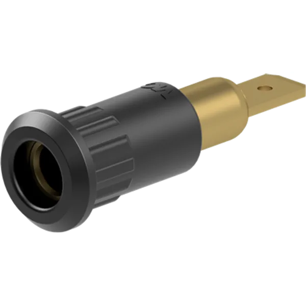 4 mm socket, plug-in connection, mounting Ø 8.2 mm, black, 64.3010-21 image 1