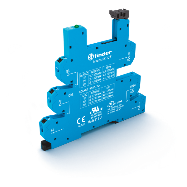 Push-IN socket 110...125VUCx35mm.rail, 34.51/81 Master/input (93.67.0.125) image 1