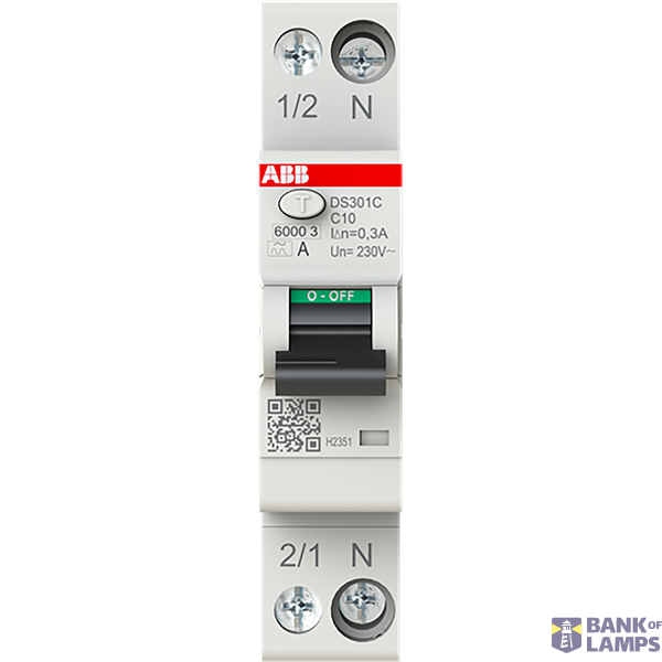 Residual current circuit breaker 1P+N, C Char, 10A, 300ma, 6ka image 1