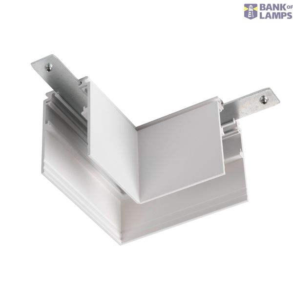 L-connector mechanical, 48V TRACK, for mounting track deep, right, white image 1