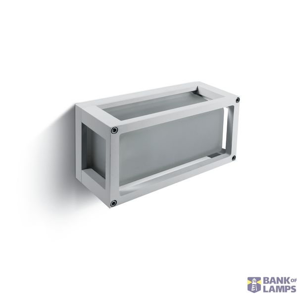 WHITE E27 12W WALL LIGHT IP54 image 1