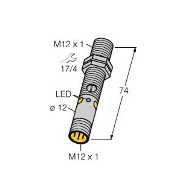 Photoelectric Sensor Retroreflective Sensor with Polarizing Filter   M12PLPQ8 image 1