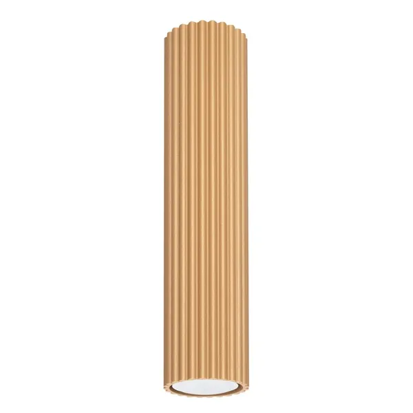 CYLINDRICAL TUBE WITH VERTICAL GROOVING, GOLD COLOUR, CARBON SERIES image 1