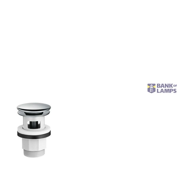 Push-open sink/bidet spout, chrome image 1