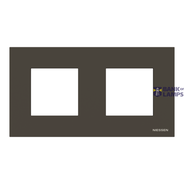 Frame 2-gang / 2+2-modules - IP44 - Anthracite image 1