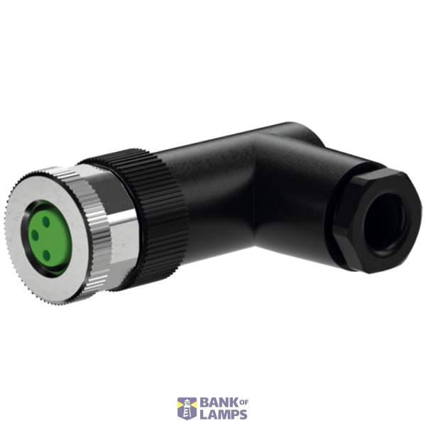 M8 female 90° A-cod. screw terminal 3-pol., 0,14 - 0,5mm², 2,5 - 5mm image 2