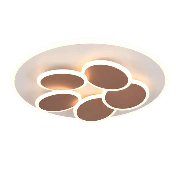 Mandala LED ceiling lamp warm grey/coffee brown image 1