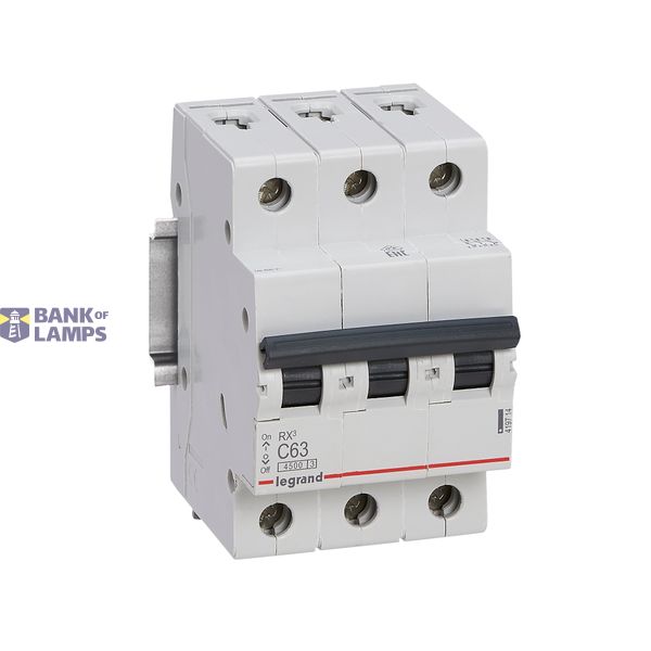 MCB RX³ 4500 - 3P - 400V~ - 63 A - C curve image 2