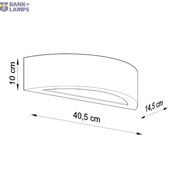 CERAMIC WALL LAMP ATENA GREY E27 1X60W IP20 image 3