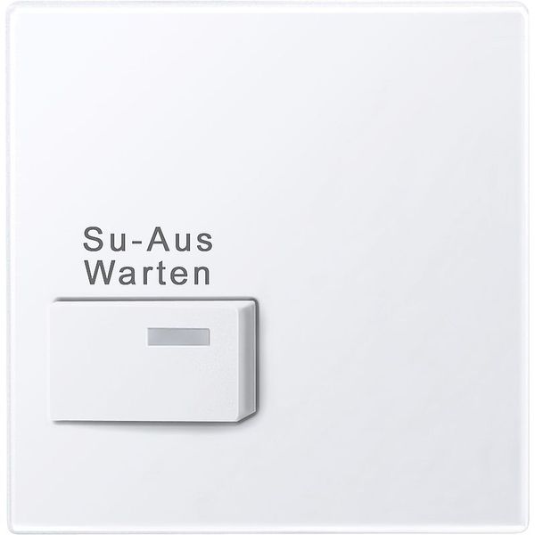 Central plate for duty room display unit, active white glossy, system M image 1