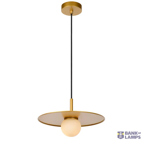 Lucide TOPHER - Pendant light - Ø 30 cm - 1xG9 - Matt Gold / Brass image 1