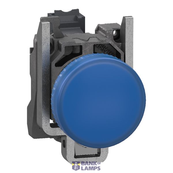 Pilot Light metal blue LED lens push-in image 1