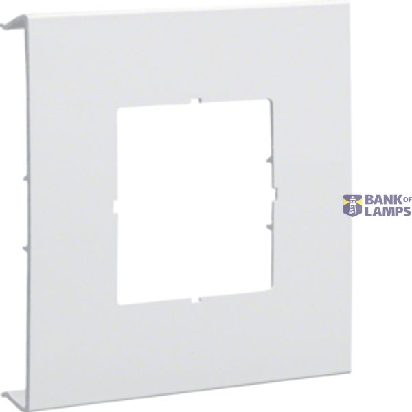 Pre-cut lid 1-gang, purewhite image 1