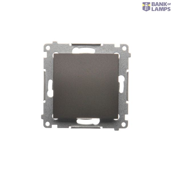 Intermediate switch without pictogram, (module), 16AX, Screw, Bronze matt, metalic image 1
