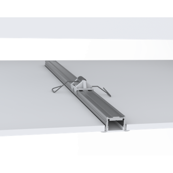 Building-in aluminium profile for 1 LED strip, wing profile SMALL, black, length 2m image 3
