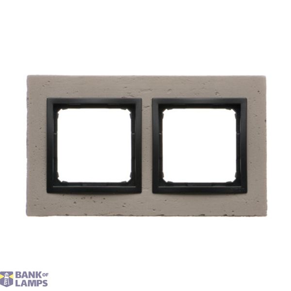 Double concrete frame, black image 1