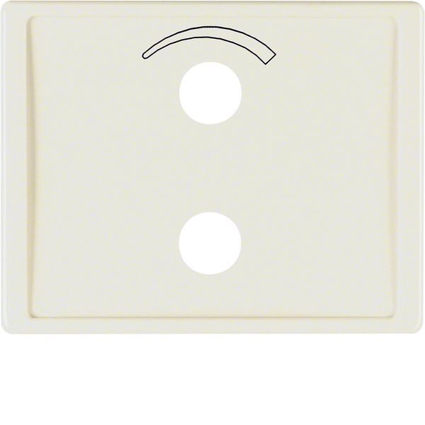 Centre plate imprinted symbol curve for small sound system, arsys, whi image 1