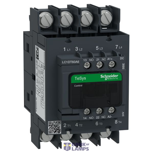 TeSys CONT 4P 60A AC1 NO+NC 24V DC LUGS image 2