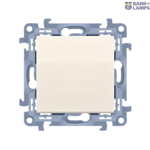 Intermediate switch without pictogram, 10AX, cream white/electro white image 1