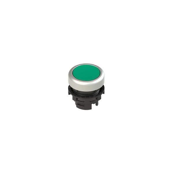 Spring-return green flush pushbutton image 1