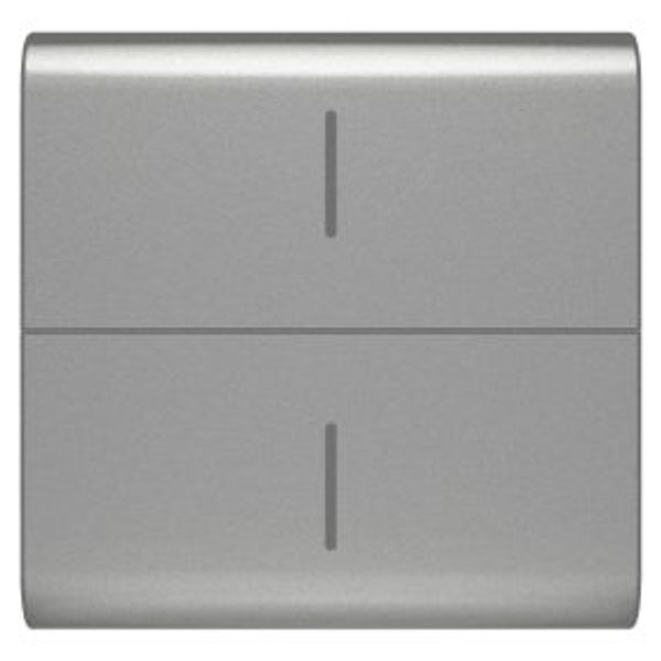 REPLACEABLE BUTTON KEY FOR ECO CONNECTED PUSH BUTTON - 2 MODULES - TITANIUM - CHORUSMART image 1