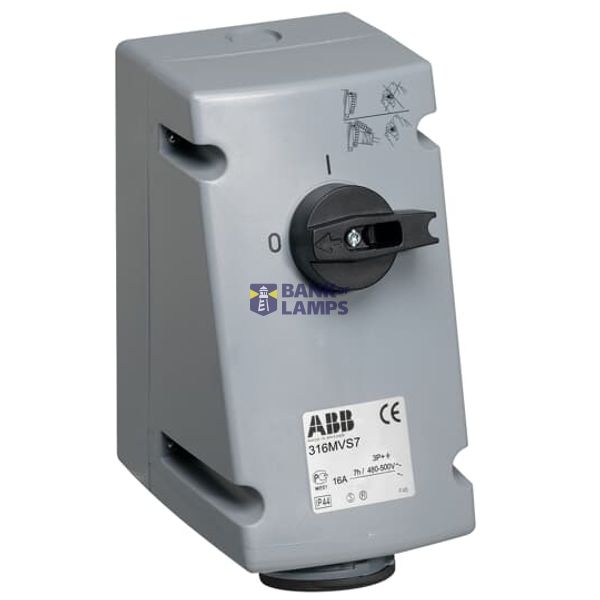 Industrial Switched Interlocked Socket Outlets, 3P+N+E, 16 A, 120/208 … 144/250 V image 1
