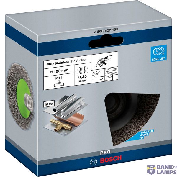 Bevel Brush Crimped 100 Stainless image 2