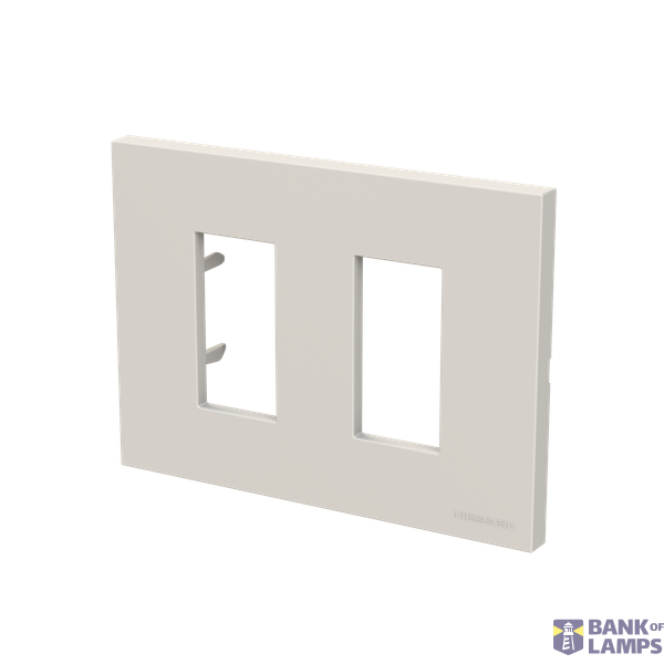 Frame - 2-gang / 1+1-modules - Niessen logo - Dune image 2
