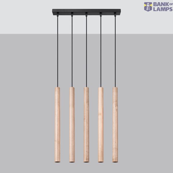 HANGING LAMP PASTELO 5L WOOD G9 5X8W IP20 image 3