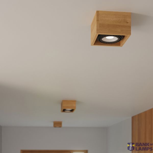 SPOT QUATRO 1 NATURAL WOOD GU10 1X40W IP20 image 8